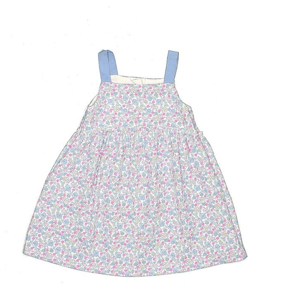 Zara Floral Sundress with Blue Straps